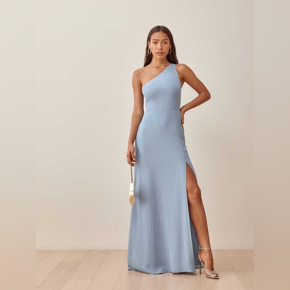 Reformation Evelyn Dress 6 Mineral Blue